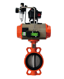 |Pneumatic wafer butterfly valve|