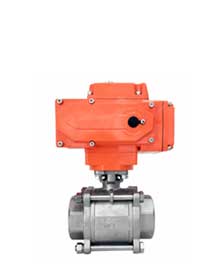 |threaded end 2 pc ball valve electric operate|